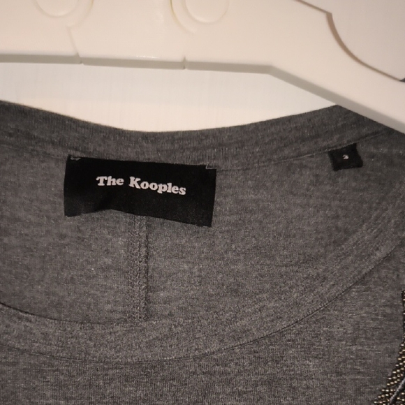 The Kooples Gray Embroidered Short Sleeve Tee - Picture 2 of 5